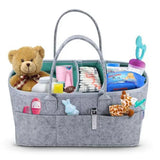 Baby Diaper Caddy Organizer – Foldable Felt Storage Bag with Multi Pockets