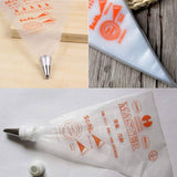 Disposable Pastry Icing Bags with All-Size Nozzles – 25 Pcs