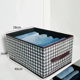 Checkered Storage Cubes - Houndstooth Premium Washable Foldable Storage Box – Large Capacity Organizer