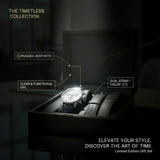 GearLine Dual Strap Navy Blue & Gray Men Watch