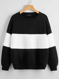Zebra Black and White Block Sweatshirt